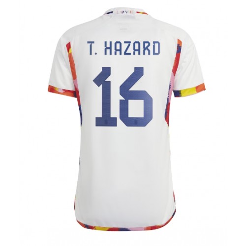 Fotballdrakt Herre Belgia Thorgan Hazard #16 Bortedrakt VM 2022 Kortermet